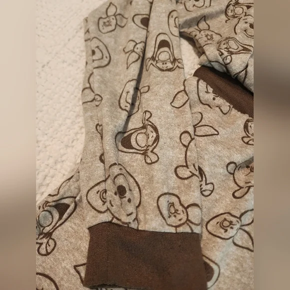 Disney Winnie the Pooh Print Soft Pajamas Browns 2X-3X Cozy Fairycore Whimsical - Picture 2 of 12